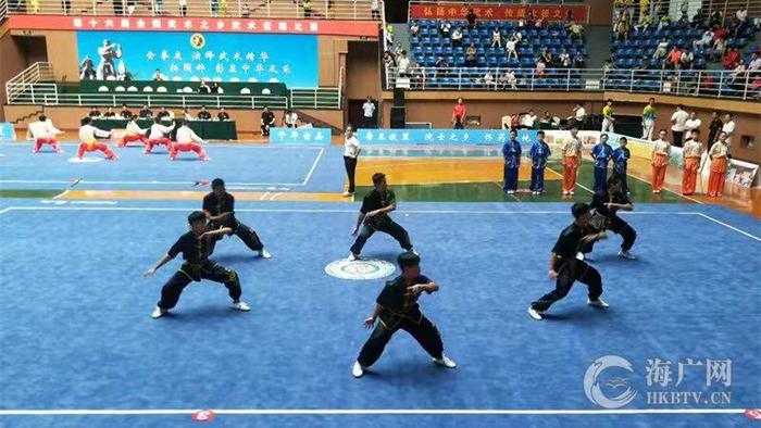 海南省屯昌县武术代表队参加第十六届全国武术之乡武术套路比赛