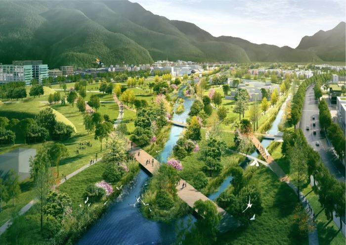 广州从化生态设计小镇打造120亩湿地生态公园