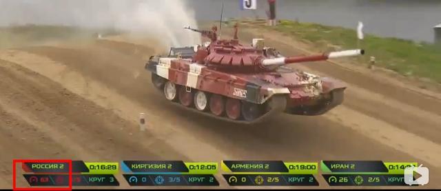 96B坦克18分57秒跑完全程，国际坦克两项赛，中俄坦克对飙速度