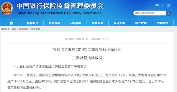 银保监会：上半年商业银行累计净利润1.13万亿元，不良贷款率1.8%