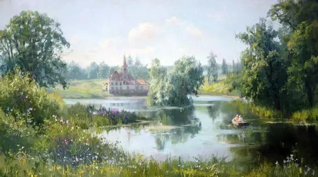 绝美“桃花源”，俄罗斯画家弗拉基米尔的田园油画