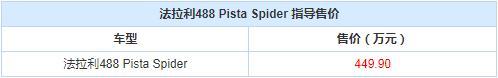 法拉利地表最强敞篷来袭 488 Pista Spider上市