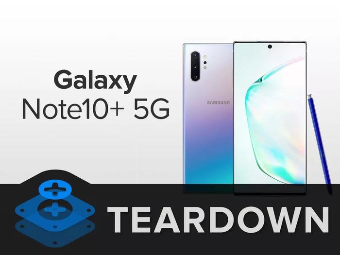 iFixit的Galaxy Note 10+ 5G版拆解报告：堆叠式主板，最终得分3/10