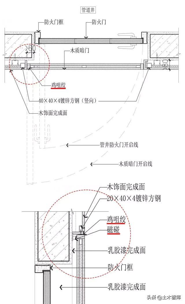 暗门3种饰面材料“石材/木饰面/壁纸”工艺节点解析