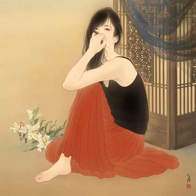 日本美女艺术家的人体工笔画绘画作品，美极了