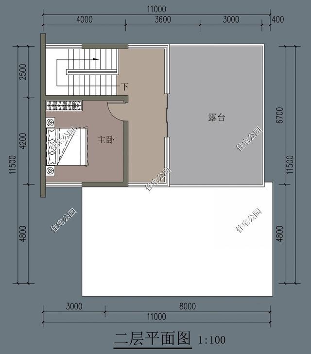 11x11米二层现代风住宅，外装内装人人夸，唯一差评是只设2卧室？