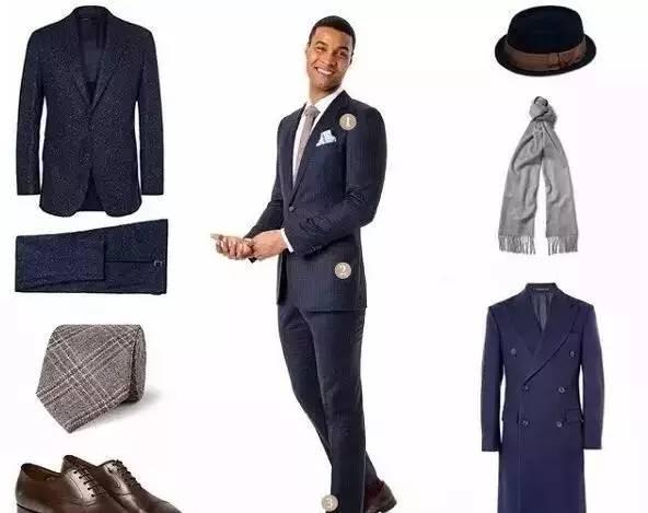 男士凹造型的5个小Tips，4款西装与大衣的最基本色彩搭配