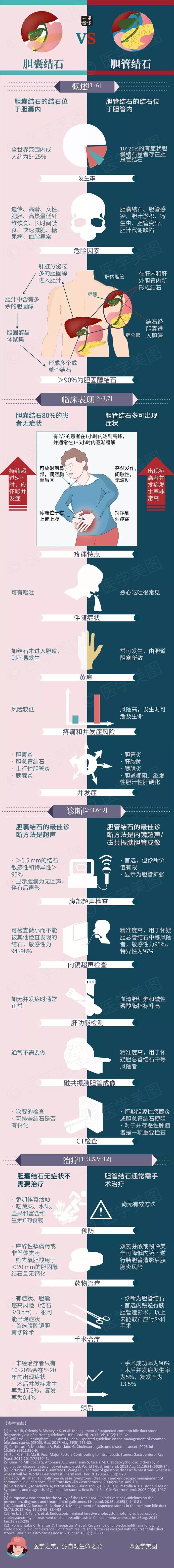 一图读懂丨胆囊结石 VS 胆管结石