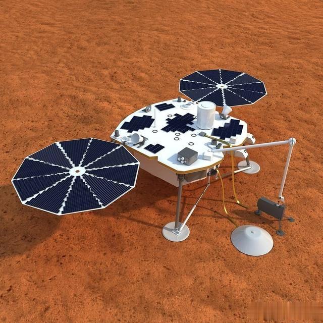 高度272公里！NASA探测器拍下洞察号在火星“偷懒”的照片