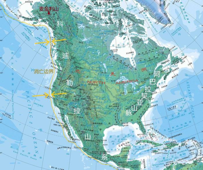 北美洲东西两侧地区的山脉，为什么海拔会相差这么大？