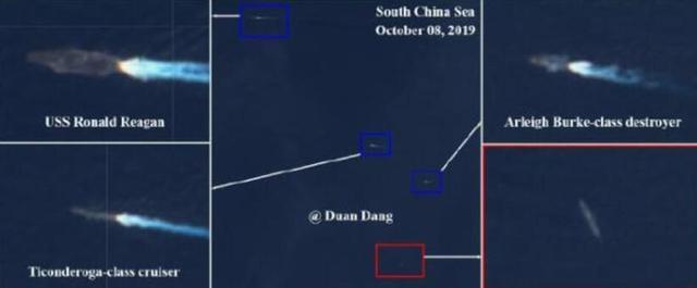 美舰队刚抵达黄岩岛，航母就被3艘大国军舰围堵，指挥官大惊失色