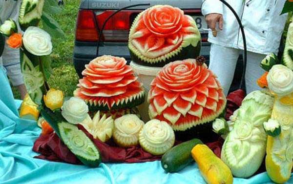 创意的水果雕刻艺术，太有才了！