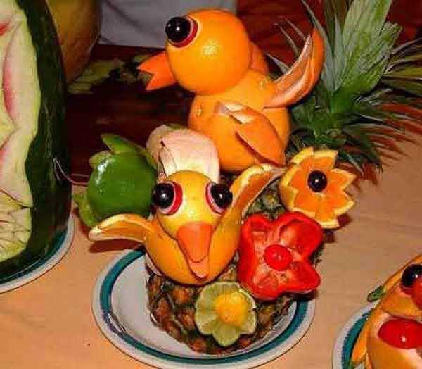 创意的水果雕刻艺术，太有才了！