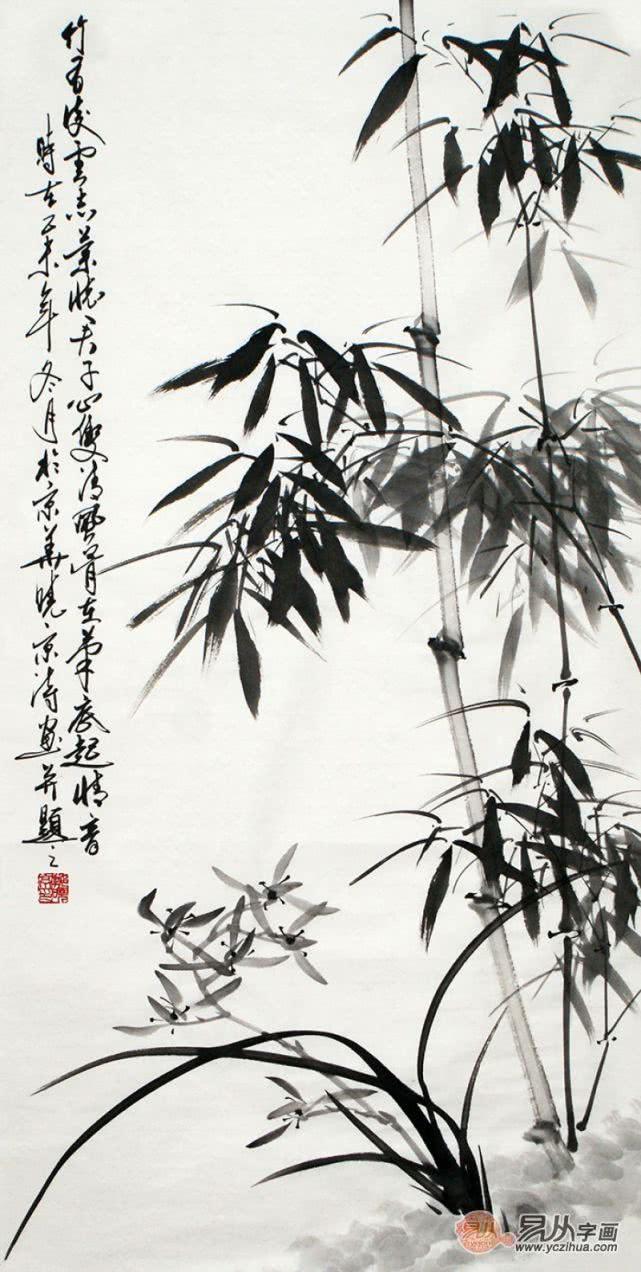 中国画竹子——郑晓京写意竹子国画 至高境界的风骨