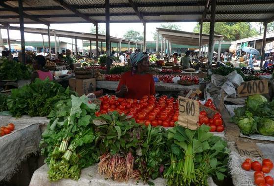 实拍非洲菜市场：蔬菜水果应有尽有，龙虾成堆卖，生活不比中国差