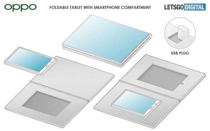 OPPO创新设计：手机插入可折叠平板 配套联动使用