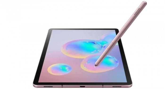 粉色版Galaxy Tab S6渲染图曝光：确认屏下指纹方案