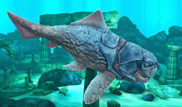 海洋神秘巨兽邓氏鱼，一张嘴就有几条鲨鱼丧命，堪称海底的霸王