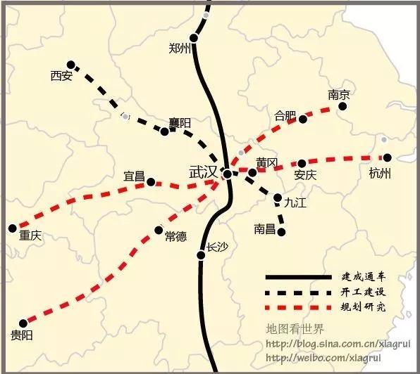 谁是中国最牛逼的高铁“米字型”城市？