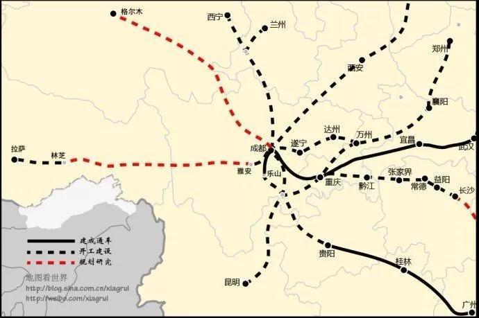 谁是中国最牛逼的高铁“米字型”城市？