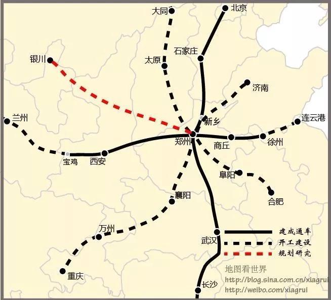 谁是中国最牛逼的高铁“米字型”城市？