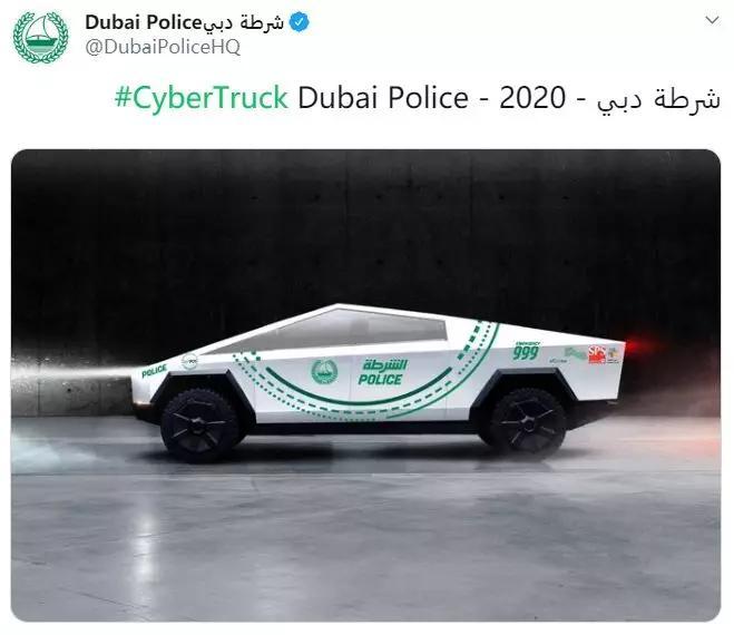 迪拜警车队，特斯拉皮卡去了能干啥？