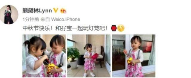 熊黛林俩女儿真的是双胞胎？一个像爸爸一个像妈妈，颜值差距明显