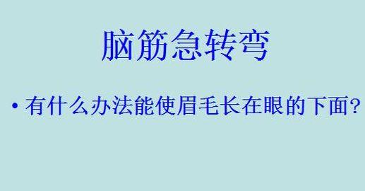 脑筋急转弯：一共6题，你能答出几道？来试试看