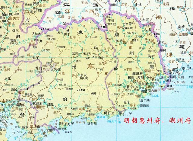 明朝初期，广东设省时有十三府一州，各为哪里？