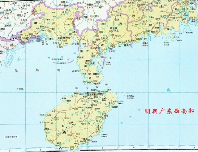 明朝初期，广东设省时有十三府一州，各为哪里？