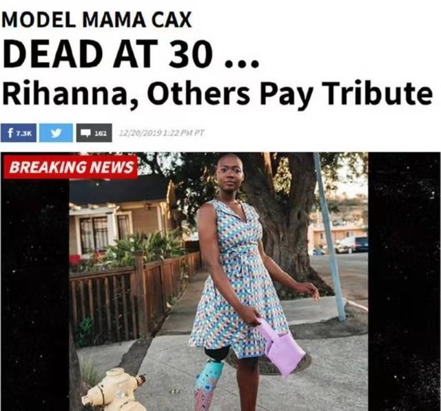美国名模因病去世，14岁就患上癌症还失去右腿，蕾哈娜发文悼念