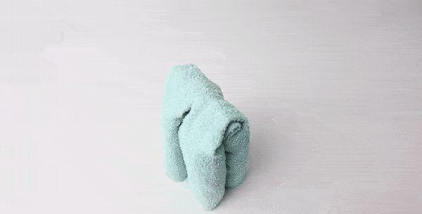 「综合手工」有趣的折毛巾艺术，可以跟小孩一起玩哦！
