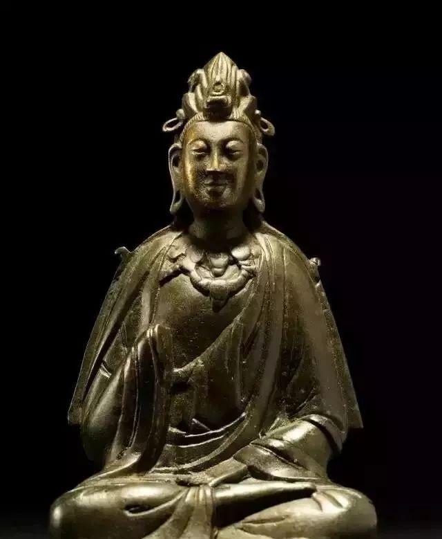 仏教美術 中国 銅 釈尊坐像 LIG】中国美術 明時代 古銅製 観音菩薩坐像 11.5㎝ 小仏 古美術