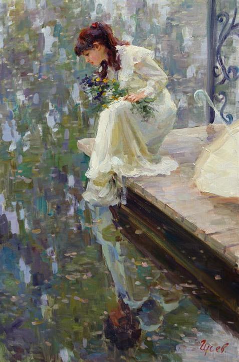 俄罗斯艺术家弗拉基米尔古谢夫浪漫主义油画作品欣赏