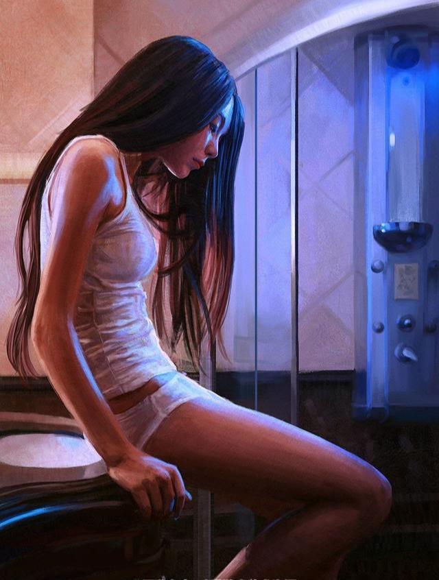 性感的美女人体油画，丰满圆润，妩媚动人- 博客| 文学城