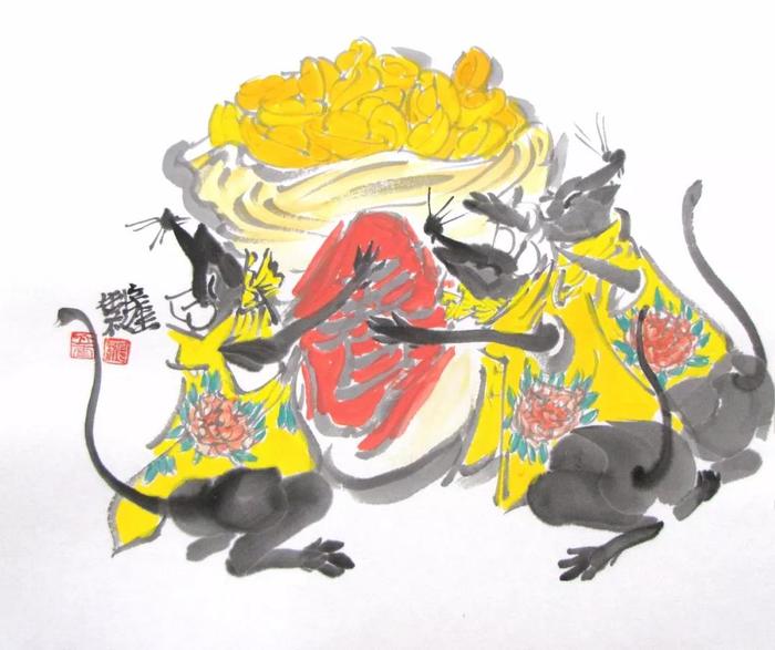 鼠年贺岁|张立奎中国画作品欣赏