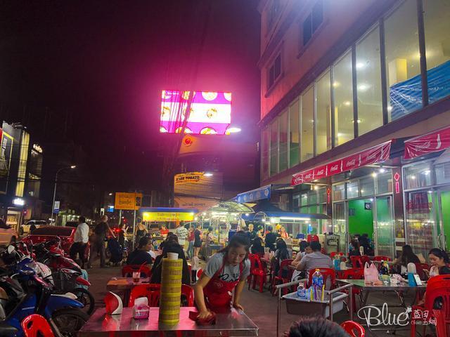 夜市旁的广式茶餐厅可别错过，还有漂亮老挝妹