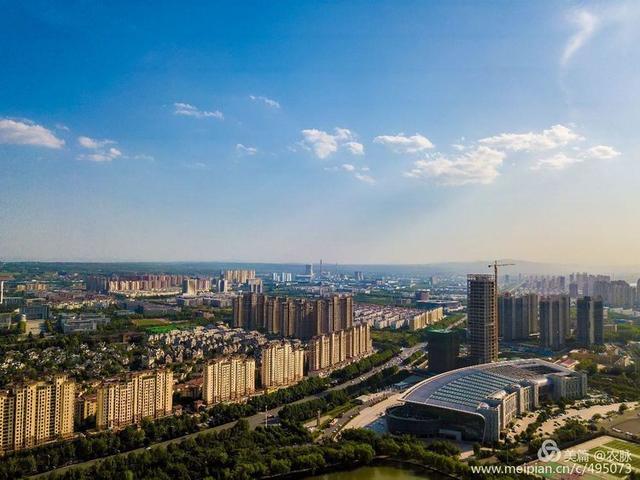 古都洛阳处处美景，洛阳新区凌波湖畔日出日落壮丽风景