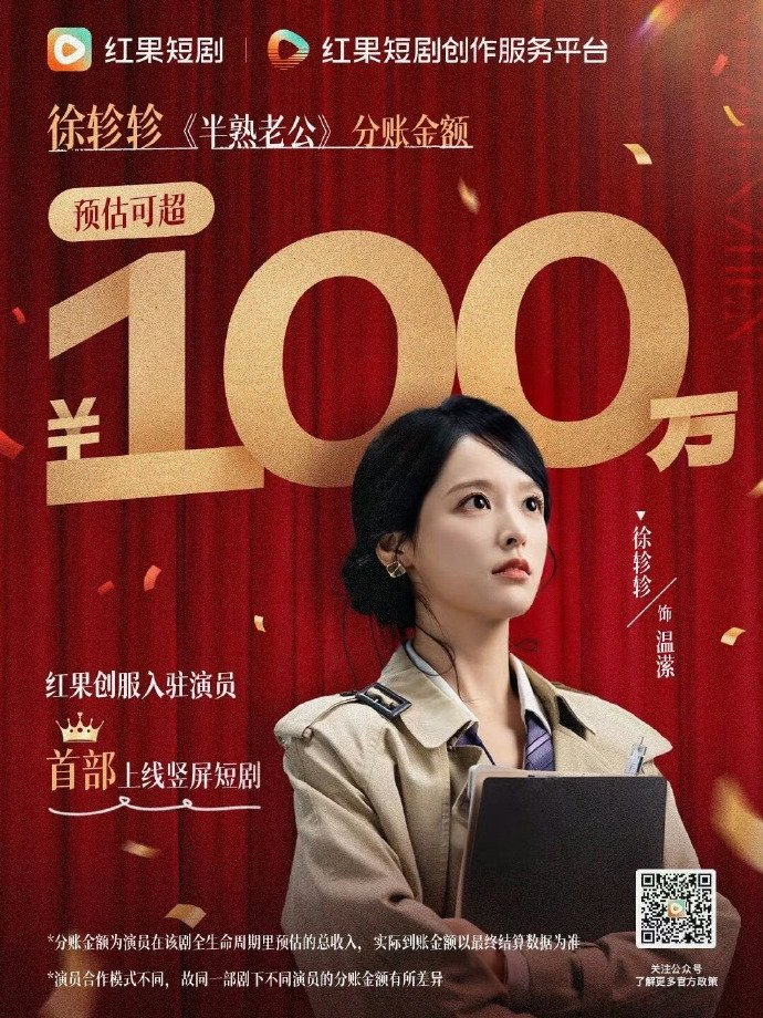 红果短剧演员分账金额曝光,王凯沐徐轸轸至春禾超百万