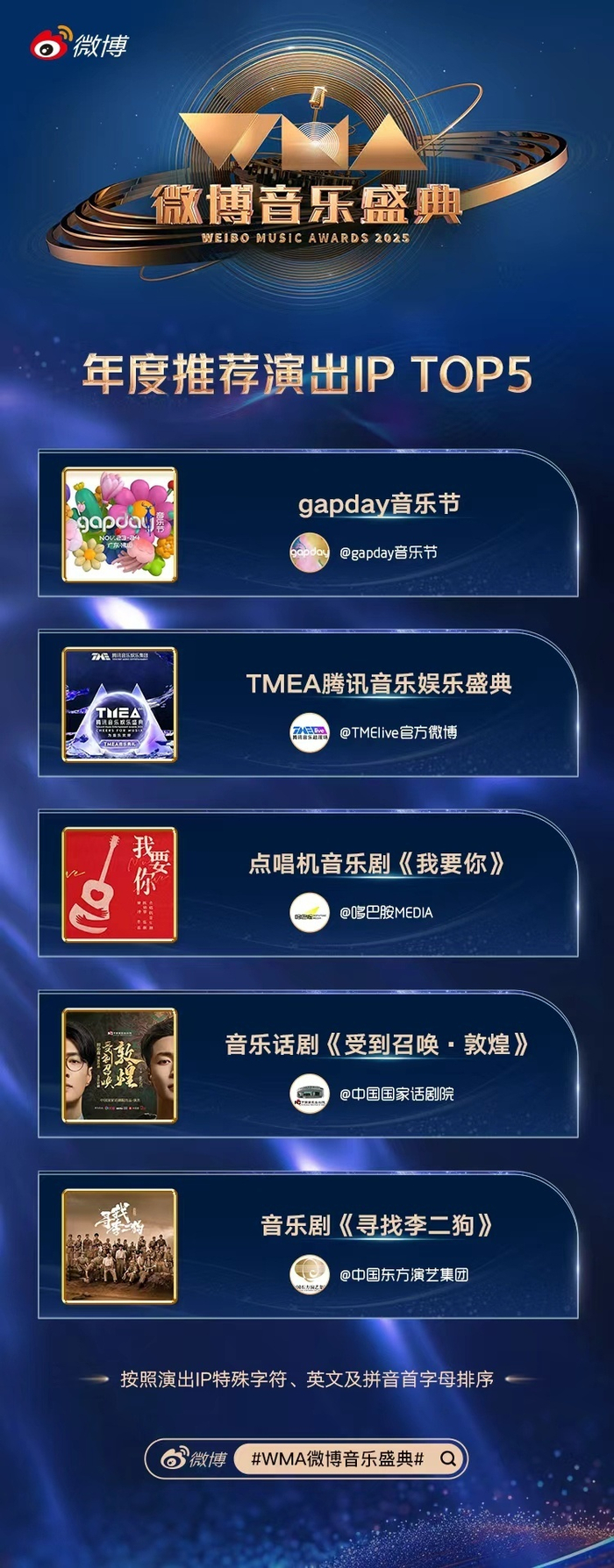 2025微博音乐盛典9月24日举行，五大演出IP亮相
