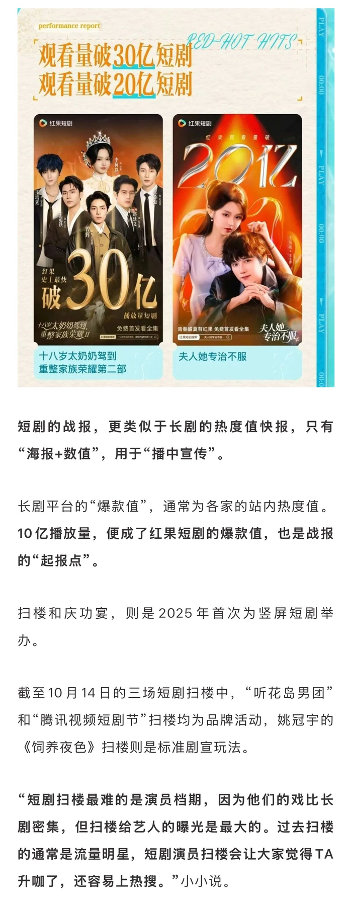 短剧宣发趋向长剧化，演员营销需求激增