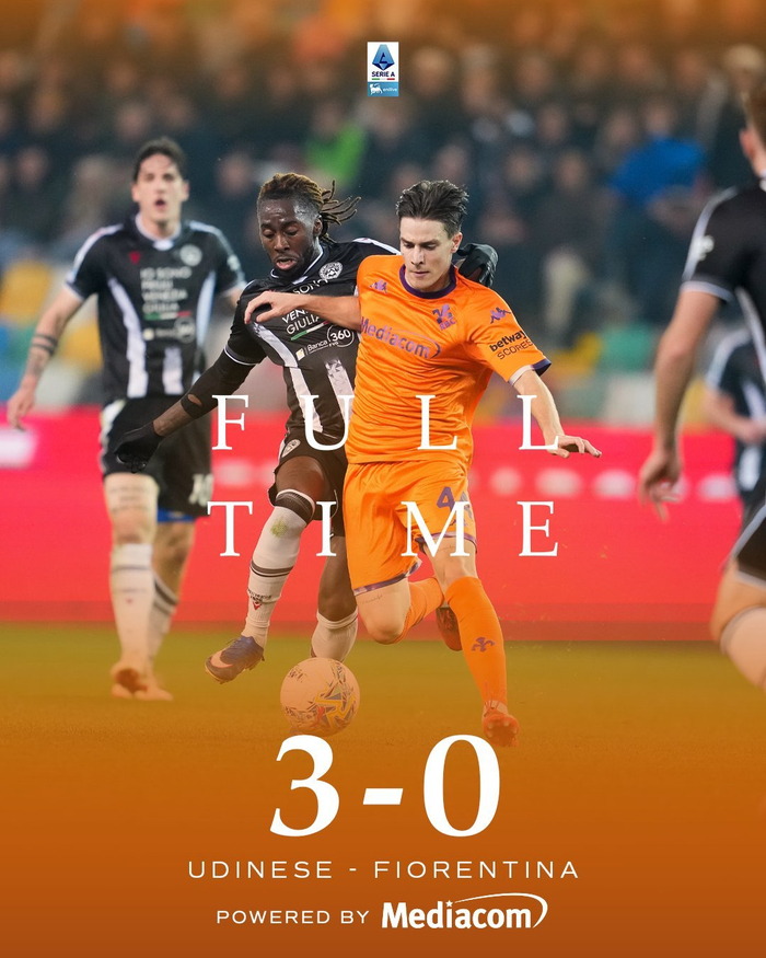 佛罗伦萨0比3负乌迪内斯，布雷西亚尼尼首发半场