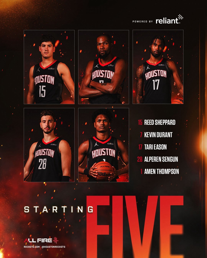 火箭半场60-51领先奇才，申京19分杜兰特14分