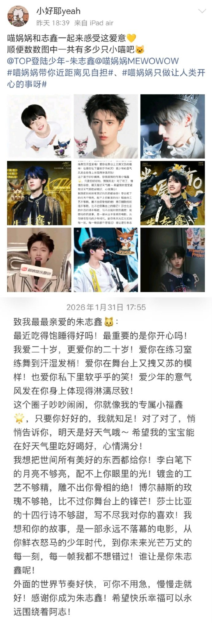 粉丝告白信治愈人心,喵娲娲活动传递赤诚爱意