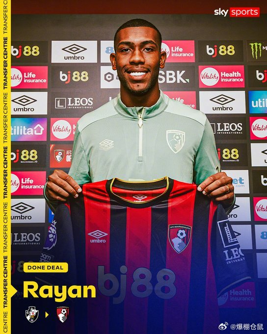 19岁达迦马边锋拉扬加盟伯恩茅斯，转会费35M欧元