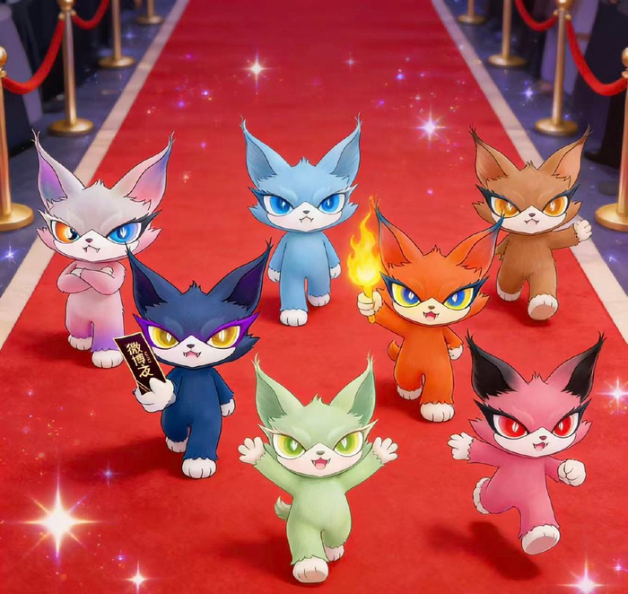 肖战与喵娲娲七人团契合度拉满,期待微博之夜同框