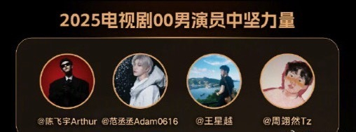 陈飞宇范丞丞王星越周翊然获评00后新晋四小生