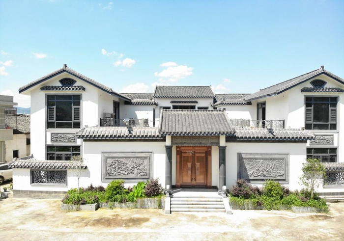 最美自建房不过中式小合院,这款带庭院新中式别墅独一无二的存在|中式别墅|庭院|影壁_新浪新闻