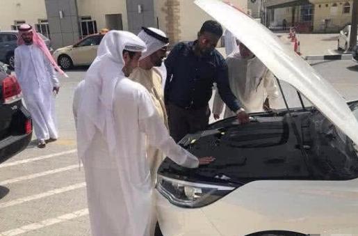 迪拜一辆红旗火了，土豪排队膜拜，车上4个大字为国争光