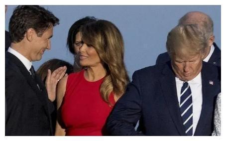 加拿大总统贴面亲吻梅拉尼娅，特朗普瞬间黑脸，转身去吻布丽吉特